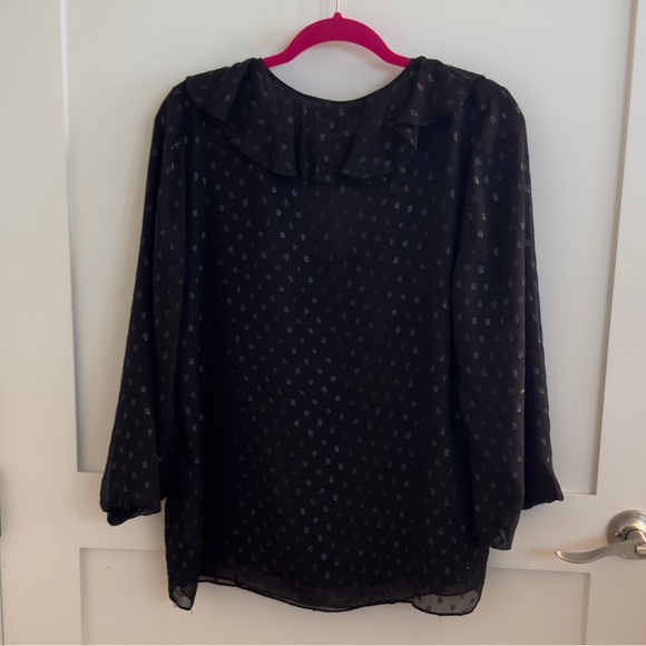 Olenna Silk Top in Onyx Clip- Large - Picture 4 of 6